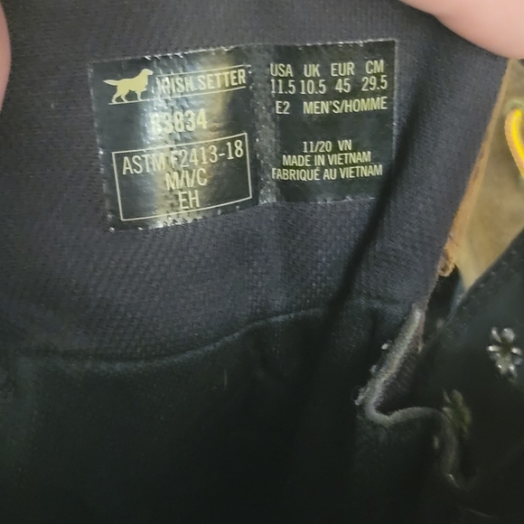 Mens Irish Setter boots size 11.5 - Picture 2 of 3